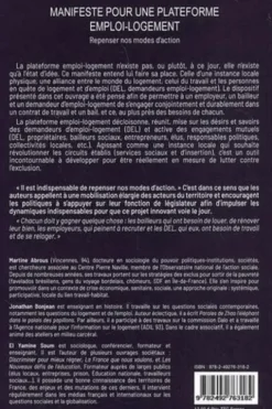 Manifeste pour une plateforme emploi-logement. Repenser nos modes d'action, Martine Abrous