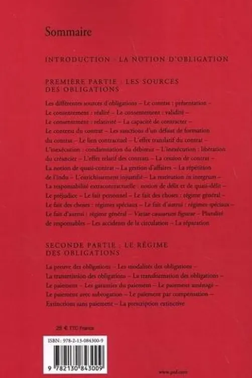 Manuel de droit des obligations. 5e édition actualisée, Alain Sériaux