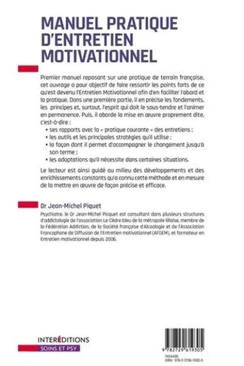 Manuel pratique d'entretien motivationnel, Jean-Michel Piquet