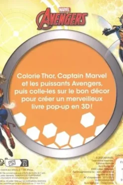 Marvel Avengers. 16 pages de coloriages et 8 pop up pour créer ton livre 3D, Hemma