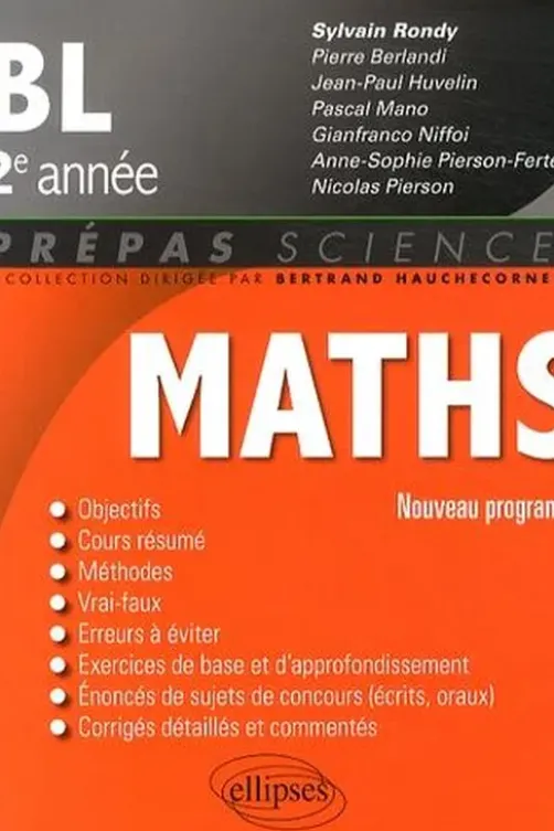 Mathématiques BL 2e année, Sylvain Rondy