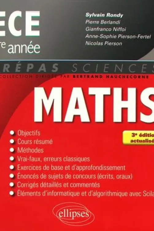 Mathématiques ECE 1re année. 3e édition, Sylvain Rondy