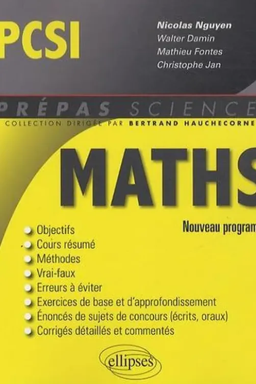 Mathématiques PCSI mathématiques, Nicolas Nguyen