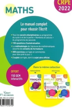Maths Concours professeur des écoles Admissibilité. Le manuel complet pour réussir l'écrit, Edition 2022, Marc Loison