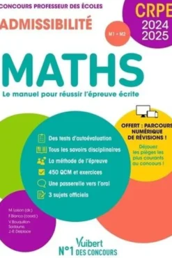 Maths Concours professeur des écoles Admissibilité. Epreuve écrite M1-M2, Edition 2024-2025, Marc Loison