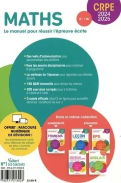 Maths Concours professeur des écoles Admissibilité. Epreuve écrite M1-M2, Edition 2024-2025, Marc Loison