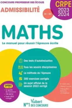 Maths Concours professeur des écoles Admissibilité. Epreuve écrite M1-M2, Edition 2023-2024, Marc Loison