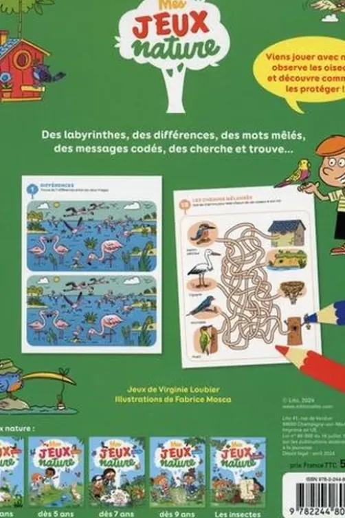Mes jeux nature Les oiseaux, Virginie Loubier