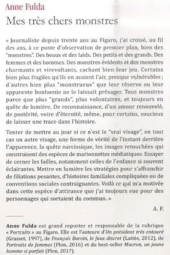 Mes très chers monstres, Anne Fulda