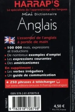 Mini dictionnaire Anglais Harrap's. Edition bilingue français-anglais