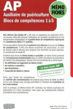 Mémo-fiches AP. Blocs de compétence 1 à 5, Lucie Latte