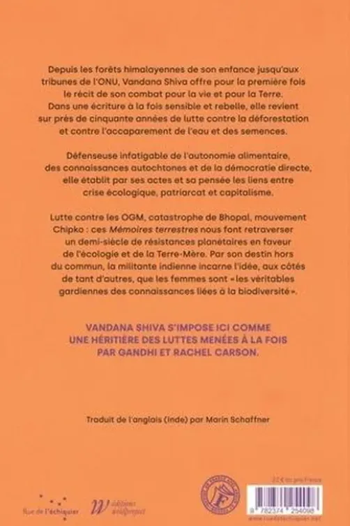 Mémoires terrestres, Vandana Shiva