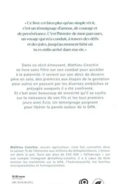 Mon combat pour devenir père. L'incroyable parcours GPA d'un papa solo, Mathieu Ceschin