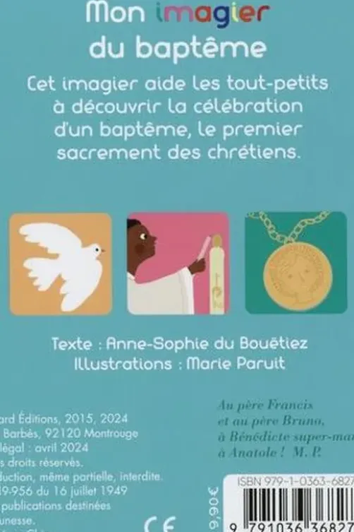 Mon imagier du baptême, Marie Paruit