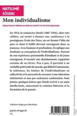 Mon individualisme. Suivi de Quelques lettres aux amis, Natsume Sôseki