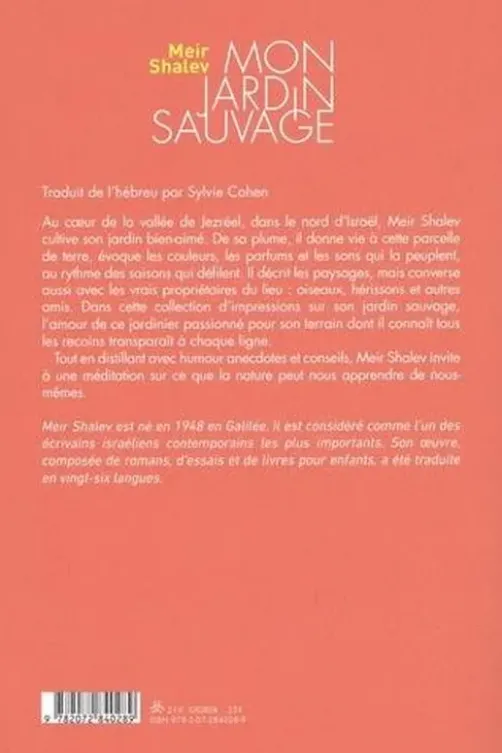 Mon jardin sauvage, Meir Shalev