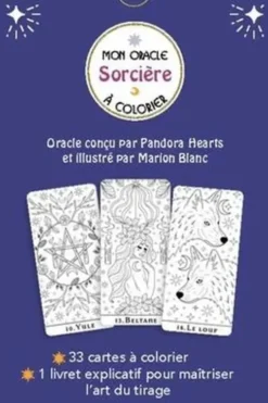 Mon oracle Sorcière à colorier. 33 cartes à colorier ; 1 livret explicatif, Nolwenn Mellier