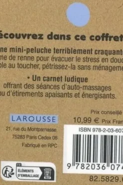 Mon petit renne antistress. 100 % douceur et bonne humeur - Coffret avec une mini-peluche et une carnet ludique, Larousse
