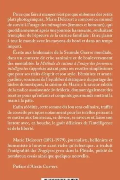 Méthode de cuisine à l’usage des personnes intelligentes, Marie Delcourt