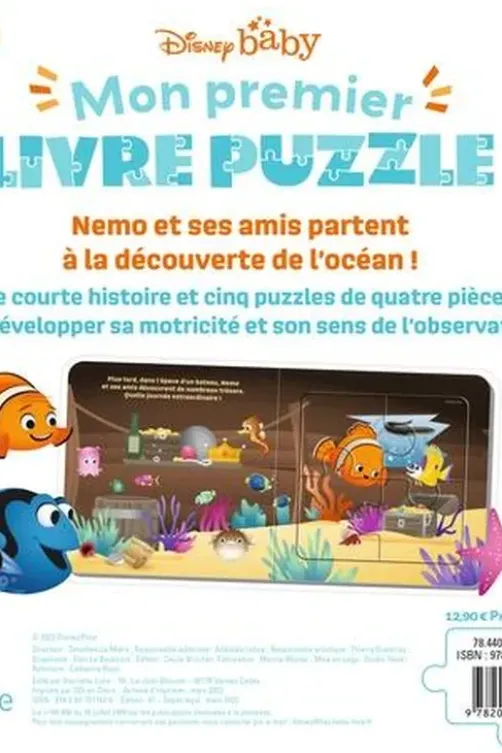 Nemo et la mer. 5 puzzles de 4 pièces, Disney Baby