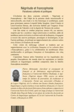 Négritude et francophonie. Paradoxes culturels et politiques, Pierre Akinwande