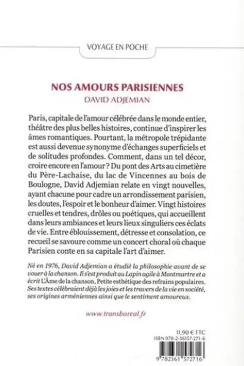 Nos amours parisiennes. Nouvelles, David Adjemian