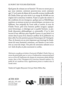 Nous, les humains. Un voyage de 40000 ans aux origines de la conscience, Charles Foster