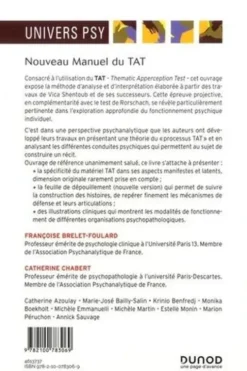 Nouveau manuel du TAT. Approche psychanalytique, Françoise Brelet-Foulard