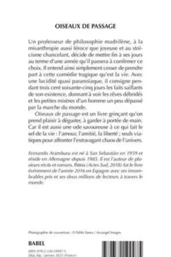 Oiseaux de passage, Fernando Aramburu