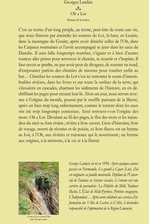 Olt à Olt. Roman de la rivière, Georges Landais