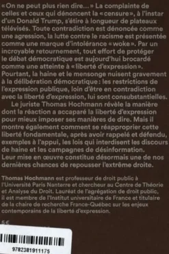"On ne peut plus rien dire...". Liberté d'expression : le grand détournement, Thomas Hochmann