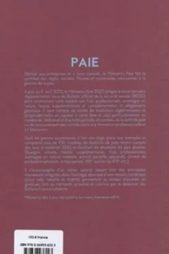 Paie. Edition 2022, Valérie Maindron