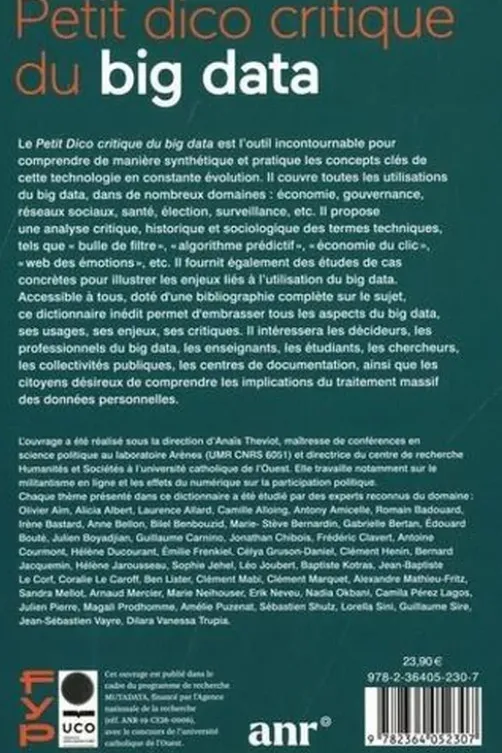 Petit dico critique du Big Data, Anaïs Theviot