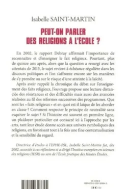 Peut-on parler des religions à l'école ? Plaidoyer pour l'approche des faits religieux par les arts, Isabelle Saint-Martin