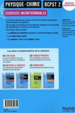 Physique-Chimie BCPST 2. Exercices incontournables, 3e édition, Isabelle Côte