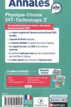 Physique-Chimie - Sciences de la vie et de la terre - Technologie 3e. Sujets & corrigés, Edition 2026, Nicolas Coppens