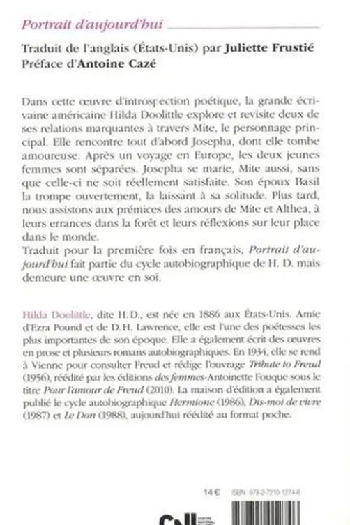 Portrait d'aujourd'hui, Hilda Doolittle