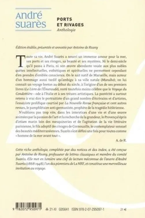 Ports et rivages. Anthologie, André Suarès