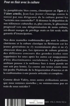 Pour en finir avec la culture, Jean-Luc Jeener