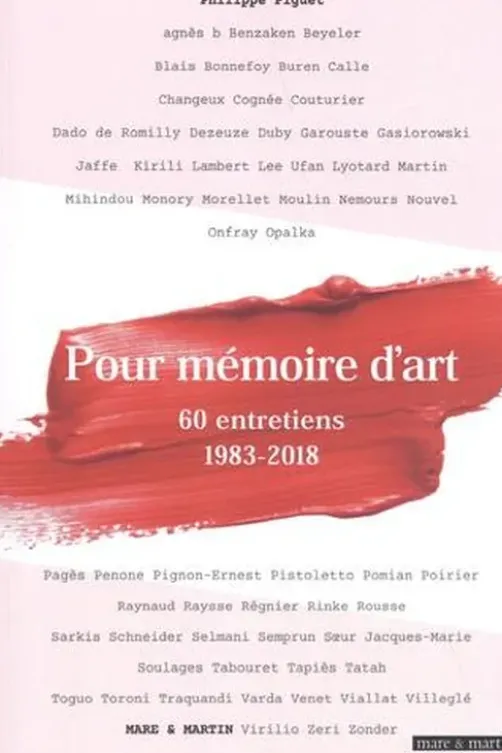 Pour mémoire d'art. 60 entretiens 1983-2018, Philippe Piguet