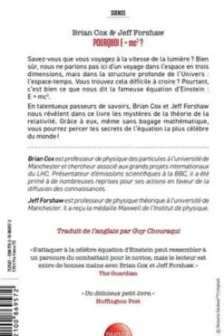 Pourquoi E=mc2 ? Et comment ça marche ?, Brian Cox