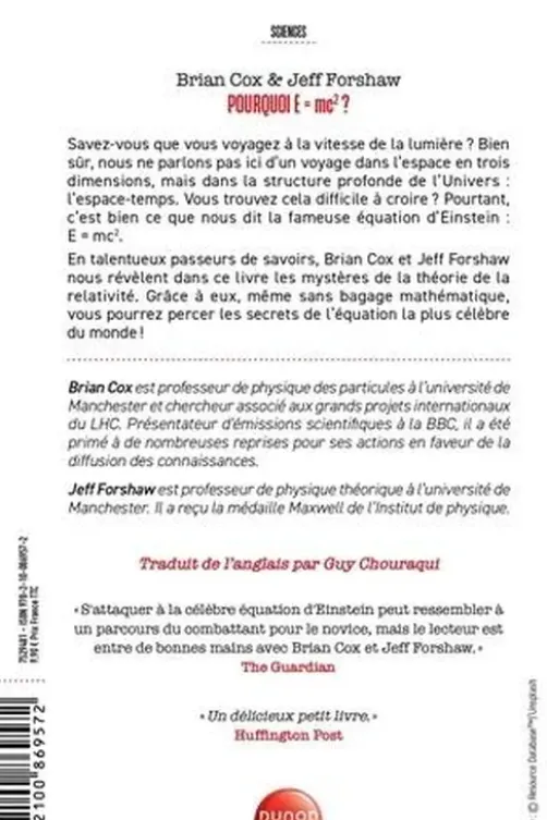 Pourquoi E=mc2 ? Et comment ça marche ?, Brian Cox