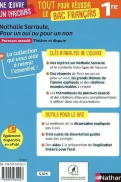 Pour un oui ou pour un non. Parcours "Théâtre et dispute" bac français 1re, Nathalie Sarraute
