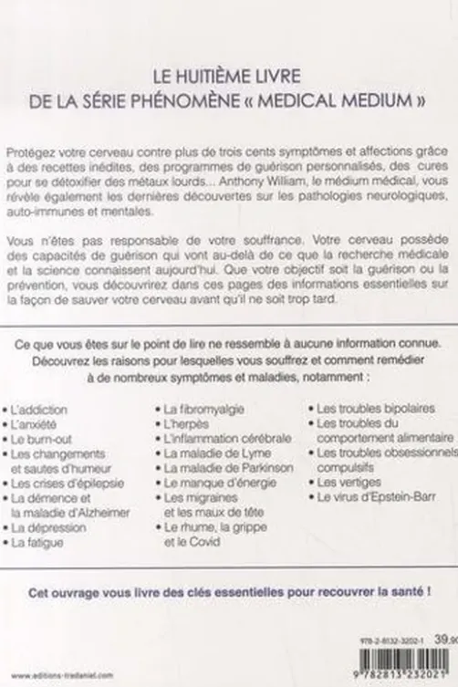 Protocoles, cures et recettes pour un cerveau en bonne santé, Anthony William