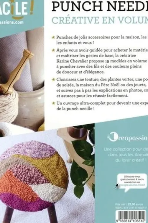 Punch needle. Créative en volume, Karine Chevalier
