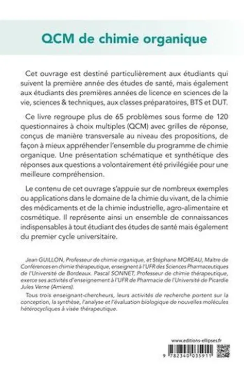 QCM de chimie organique, Jean Guillon