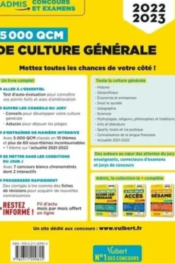 5000 QCM de culture générale. Edition 2022-2023, Sophie Mattern