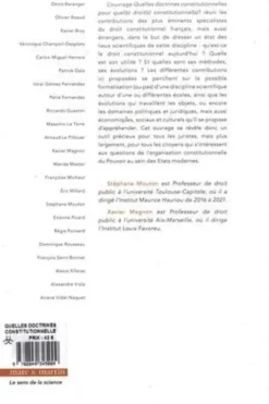 Quelles doctrines constitutionnelles aujourd'hui pour quels droits demain ?, Xavier Magnon