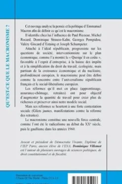 Qu'est-ce que le macronisme ?, Dominique Villemot