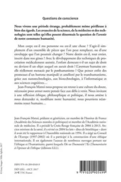 Questions de conscience. De la génétique au posthumanisme, Jean-François Mattéi